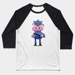 Piggie Cop Baseball T-Shirt